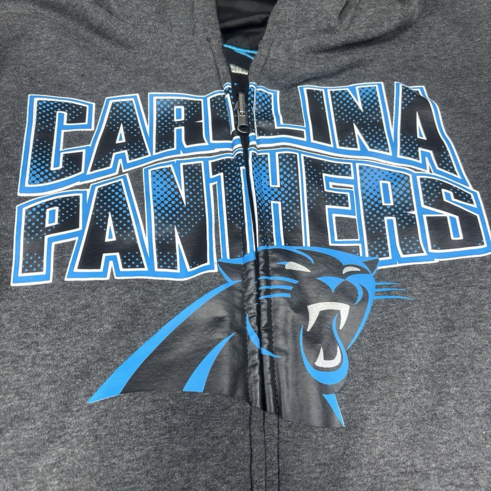 Carolina Panthers NFL Men's XXL G-III Hooded Reversible Jacket Black & Dark Gray - Picture 13 of 16
